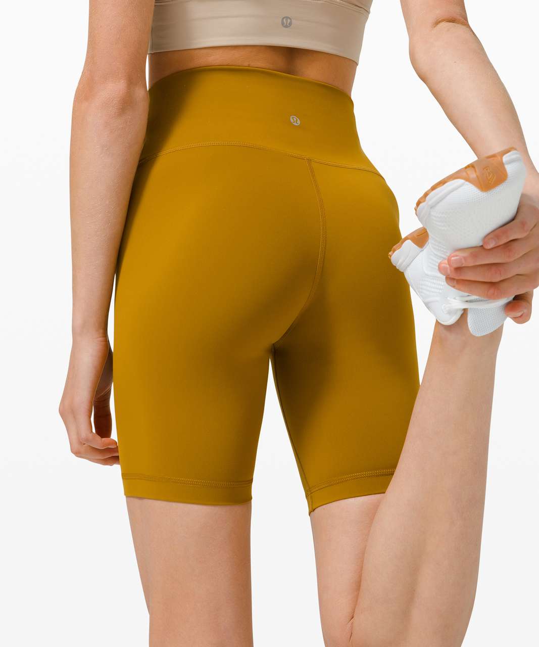 Lululemon Wunder Train High Rise Short 8" - Gold Spice