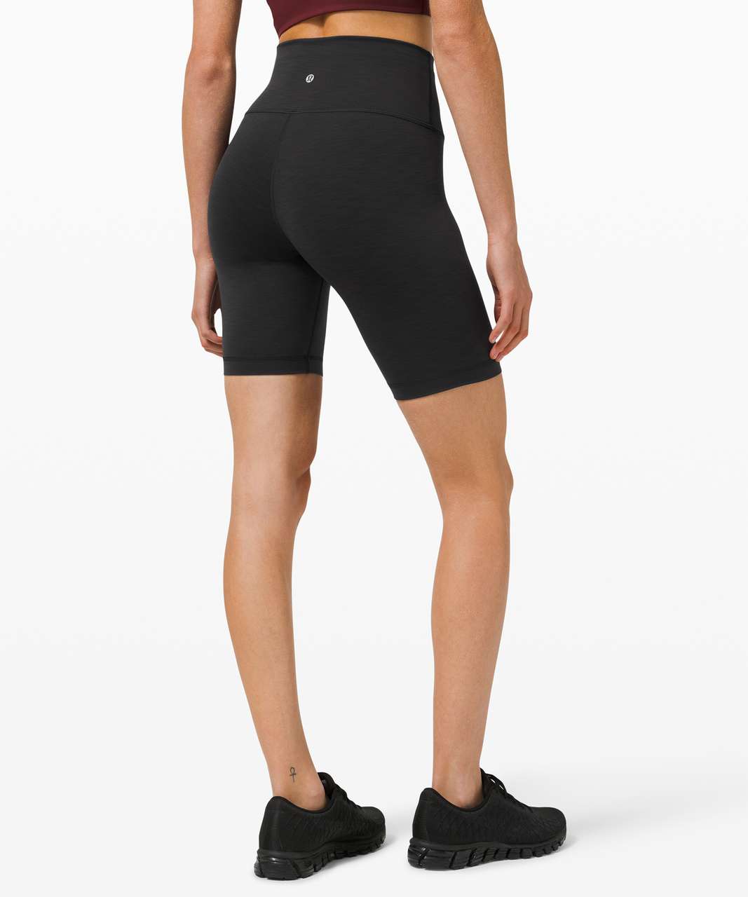 Lululemon Wunder Train High Rise Short 8" - Heathered Black