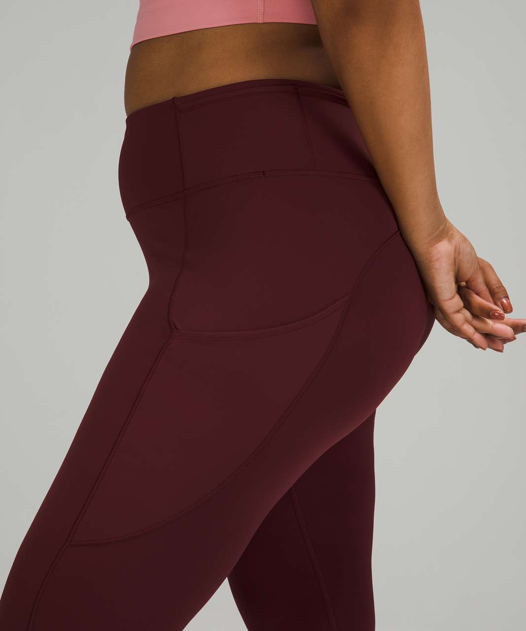 Lululemon Fast and Free Tight 28 *Non-Reflective - Red Merlot - lulu  fanatics