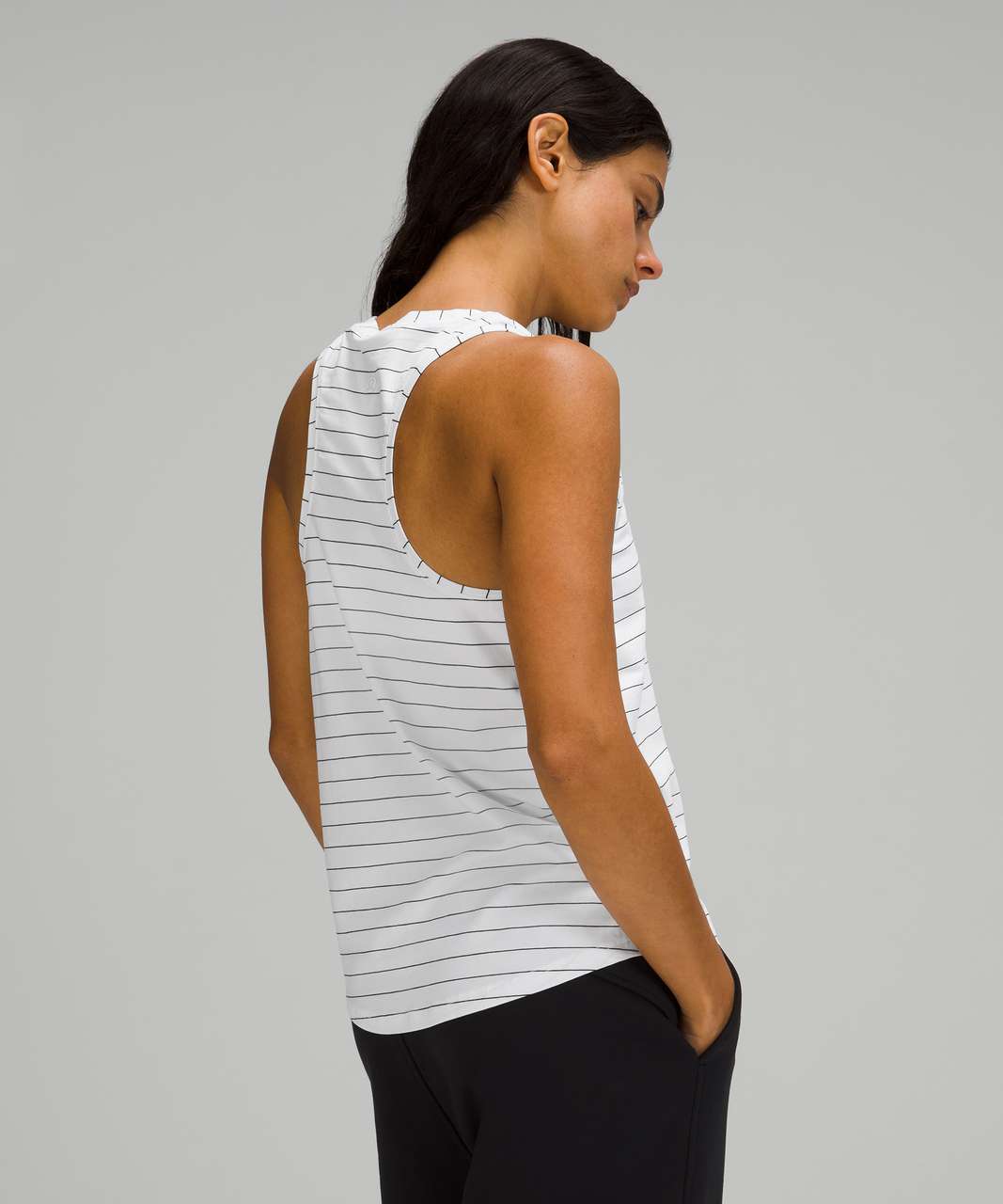 Lululemon Love Tank II - Short Serve Stripe White Black