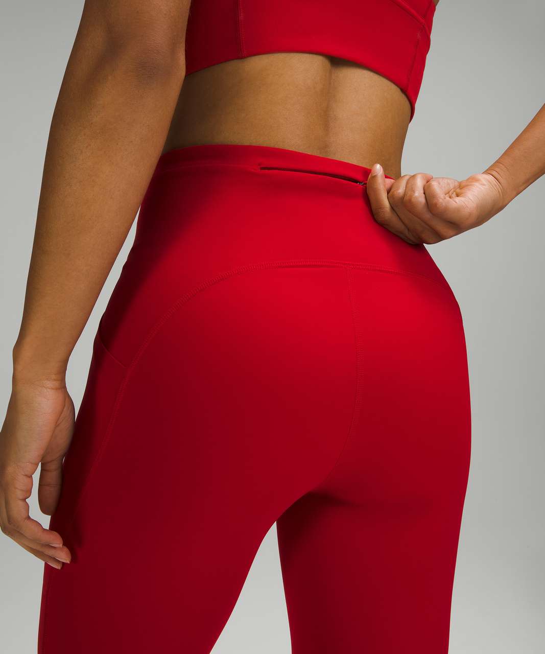 Shop Lululemon Leggings On Sale - Dark Red Swift Speed High-Rise Crop 23  Womens