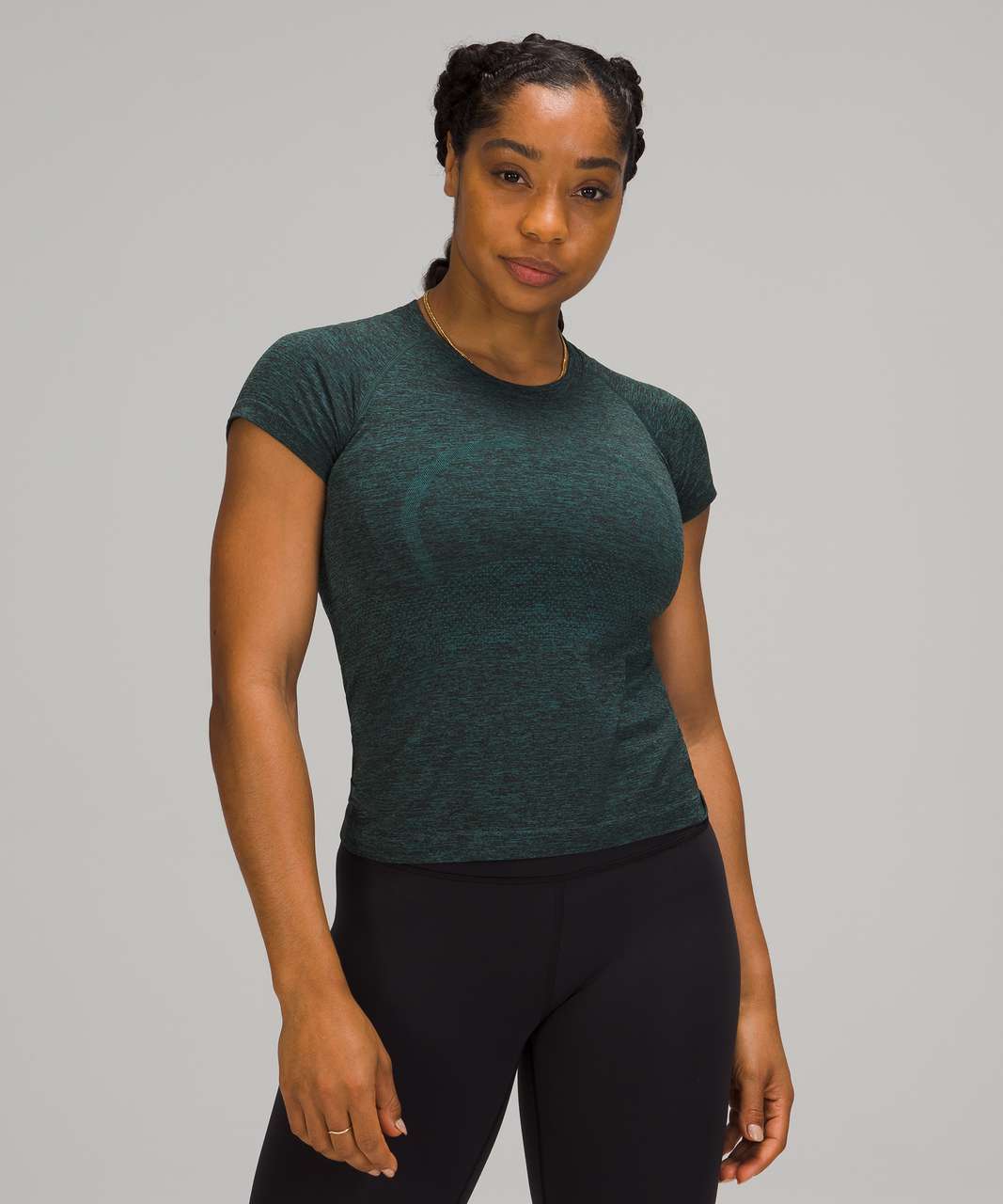 Lululemon Swiftly Tech Short Sleeve 2.0 *Race Length - Teal Lagoon / Black  - lulu fanatics