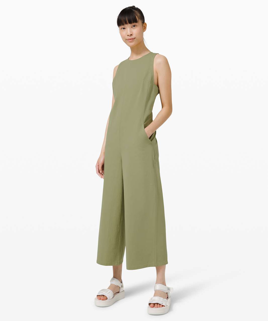 Lululemon Pocketed Wide Leg Jumpsuit - Rosemary Green