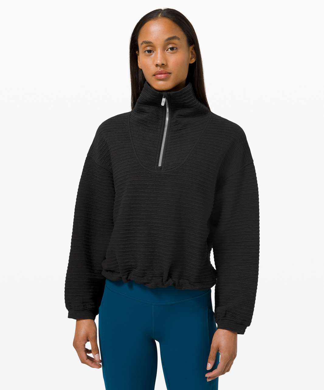 lululemon athletica, Tops, Lululemon Quarter Zip Pullover With Ruffle  Detailing