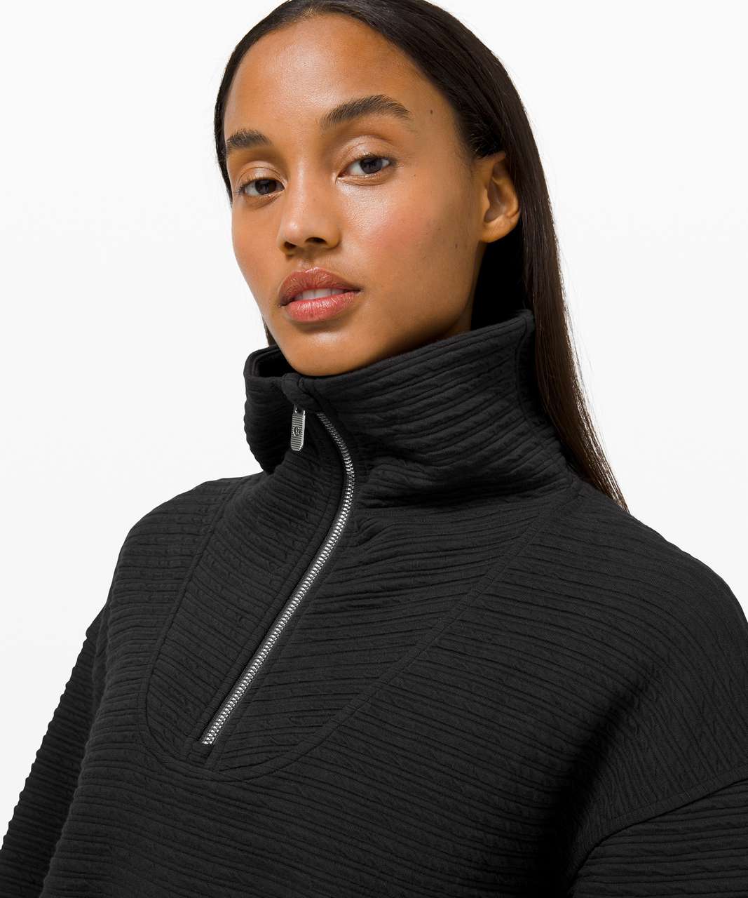 Lululemon Textured 1/2 Zip Pullover - Black