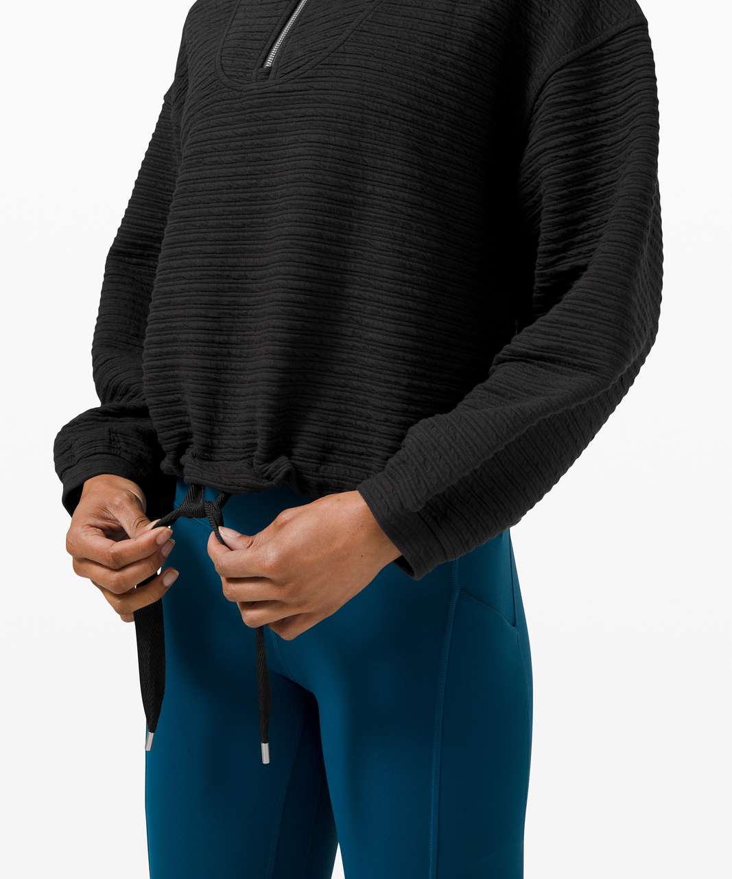 Lululemon Textured 1/2 Zip Pullover - Black