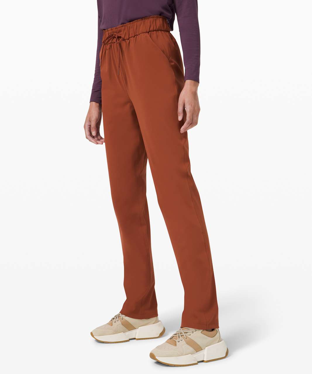 Lululemon Keep Moving High Rise Full Length Pant - Dark Terracotta