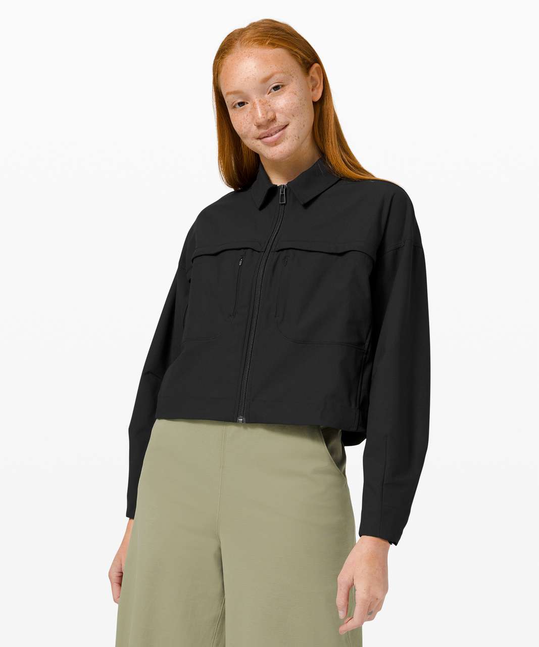 Lululemon Zip-Up Shirt Jacket - Black - lulu fanatics