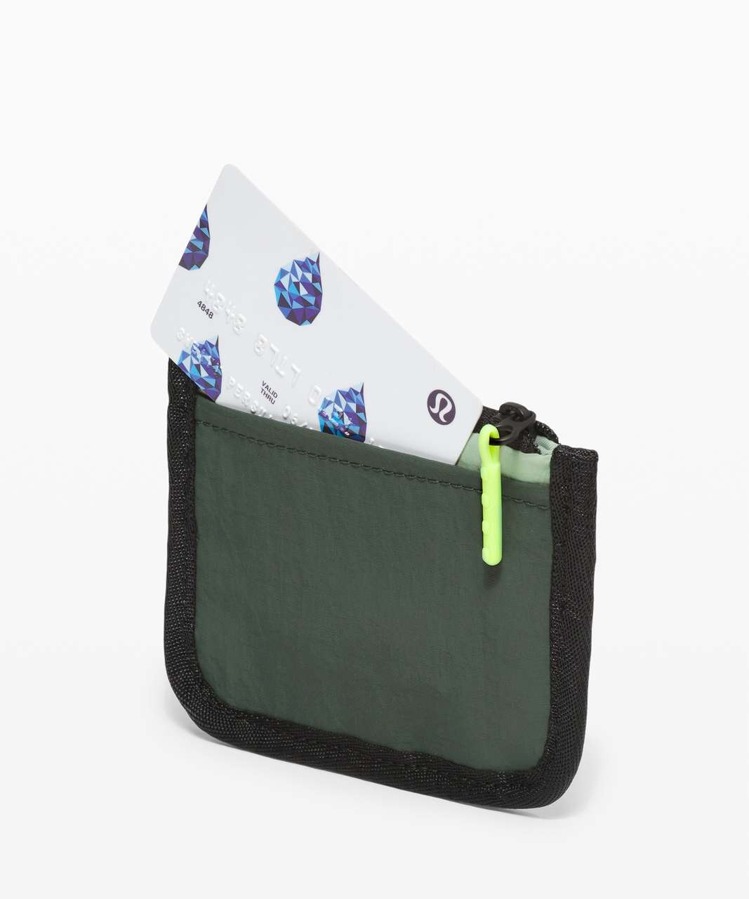 Lululemon True Identity Card Case - Green Fern / Smoked Spruce / Neo Mint