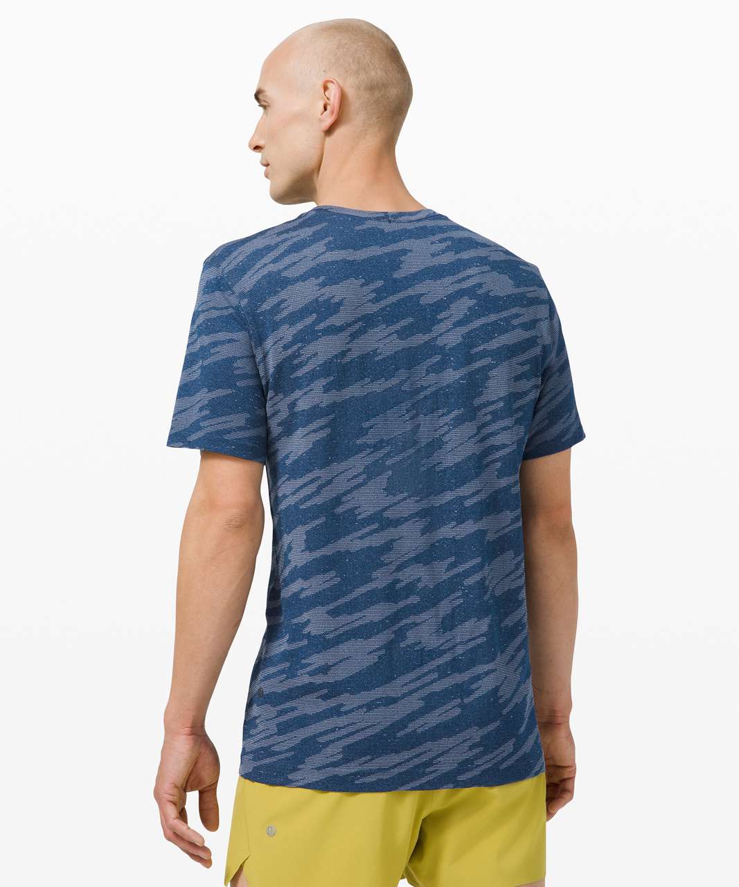 Lululemon Metal Vent Breathe Short Sleeve - Scatter Surface Tempest Blue / Midnight Shadow