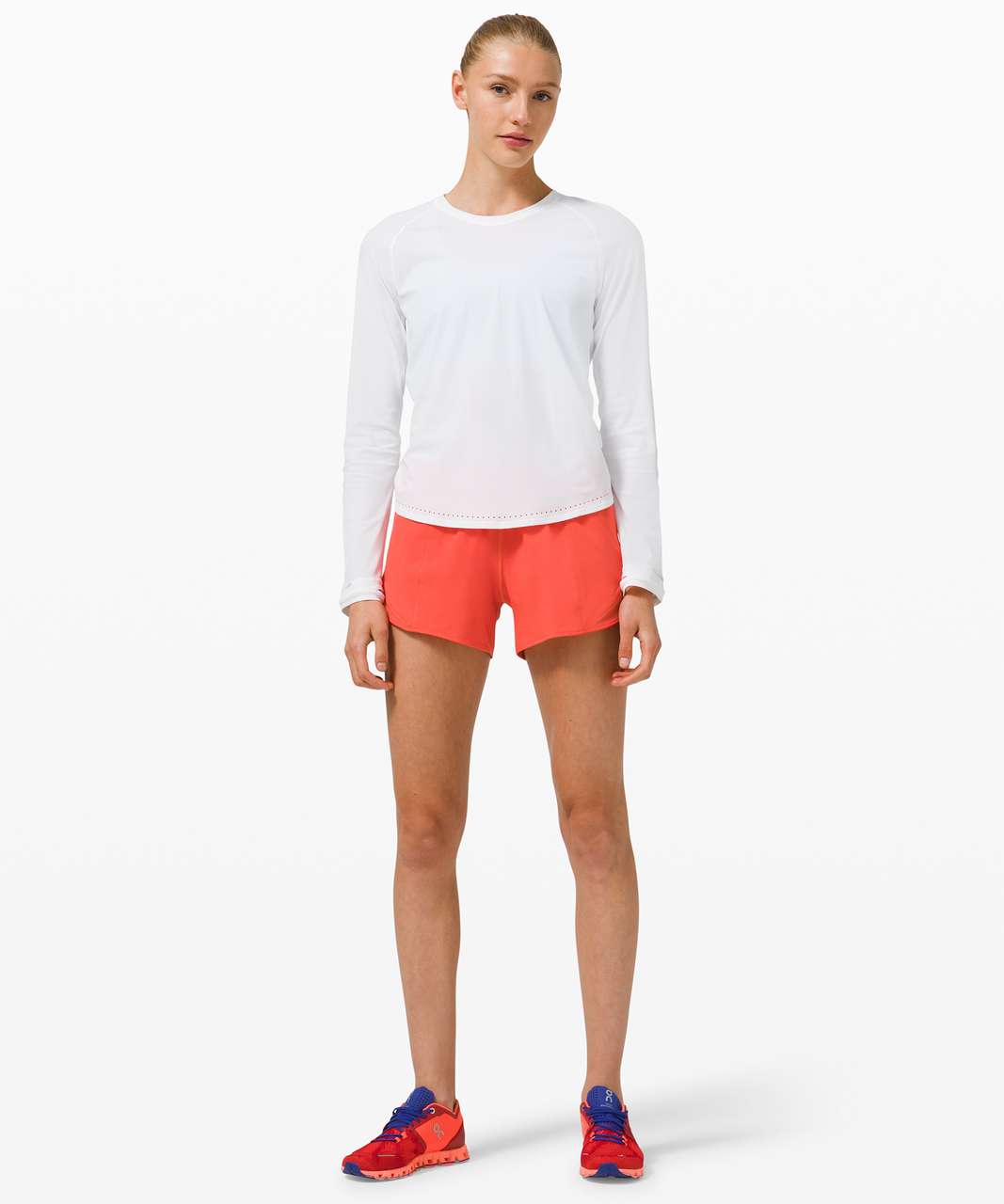 Lululemon Speed Up High-Rise Lined Short 4 - Carnation Red - lulu fanatics