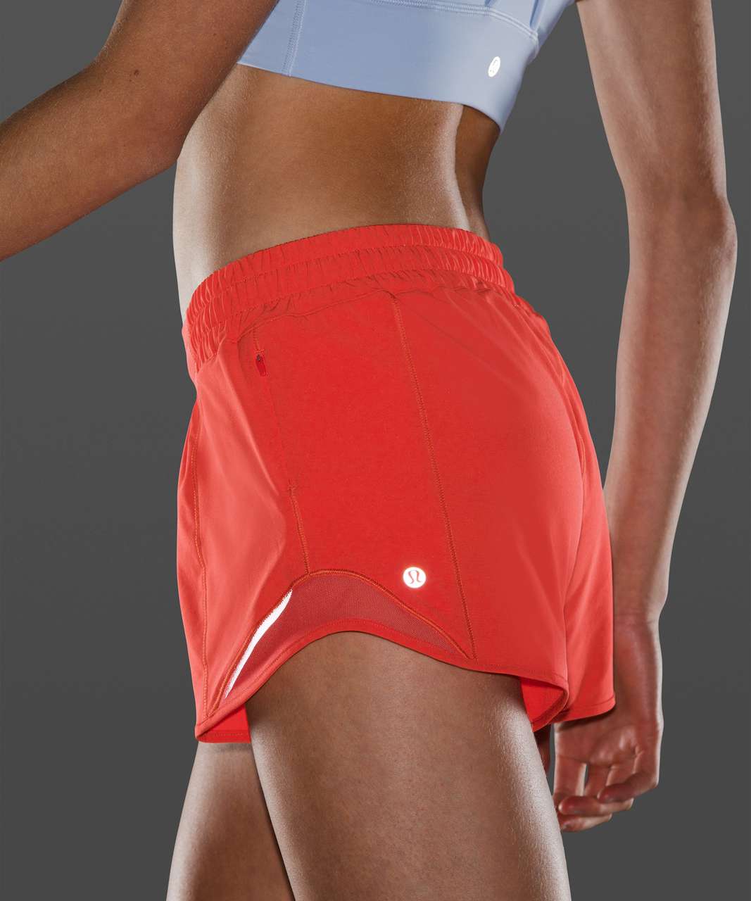 Lululemon Hotty Hot Low Rise Short 4 - Carnation Red - lulu fanatics