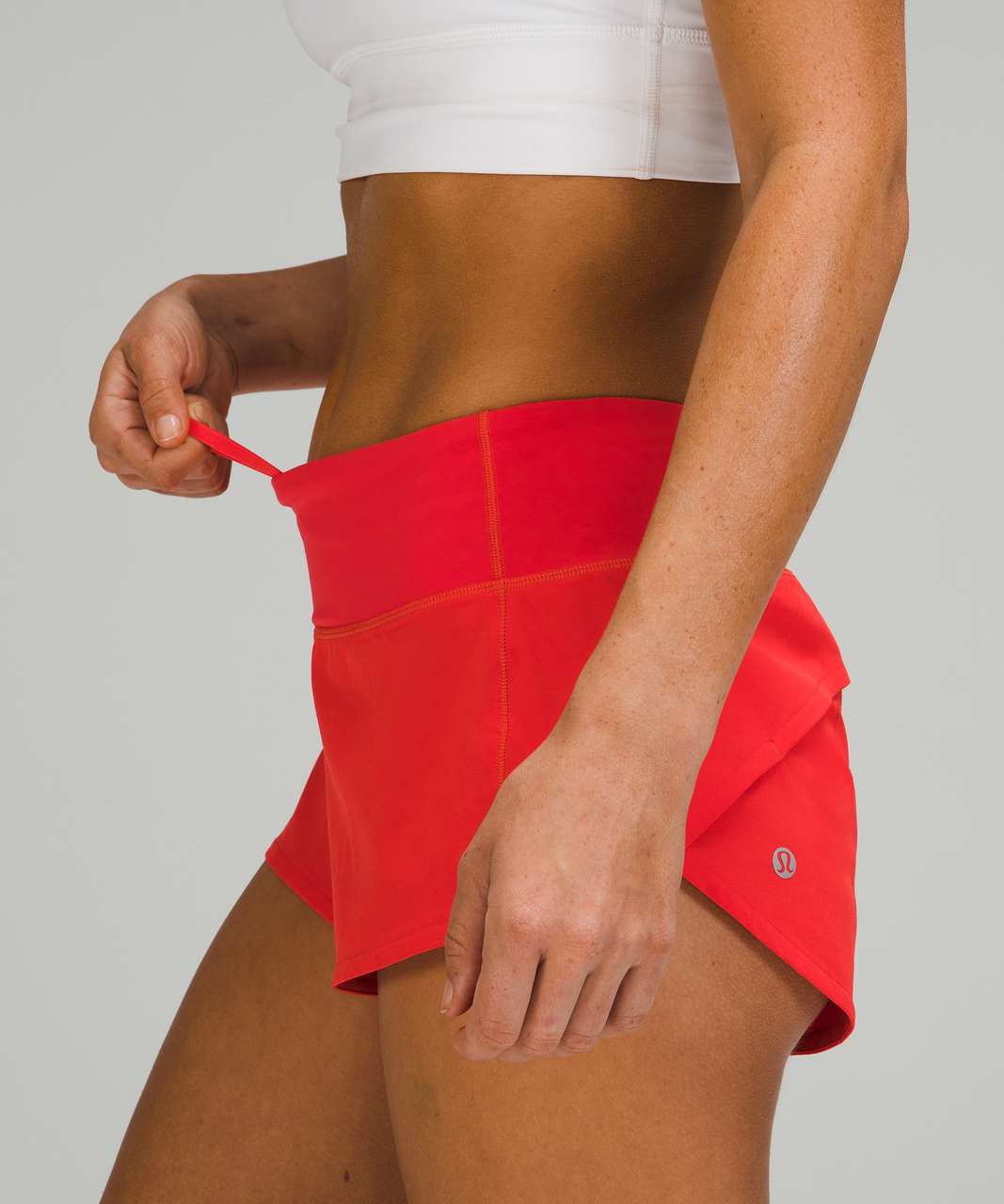 Lululemon Speed Up Low-Rise Short 2.5 - Carnation Red - lulu fanatics