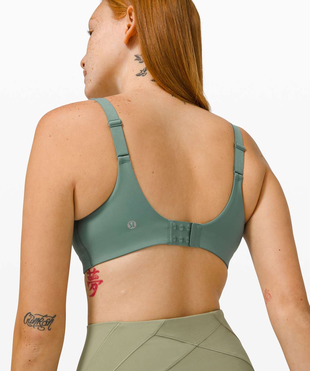 Lululemon In Alignment Straight Strap Bra *Light Support, A/B Cups -  Tidewater Teal - lulu fanatics