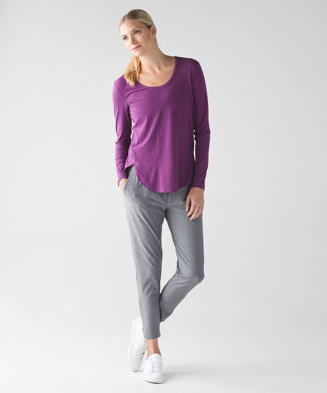 Lululemon Love Scoop Long Sleeve - Heathered Chilled Grape - lulu