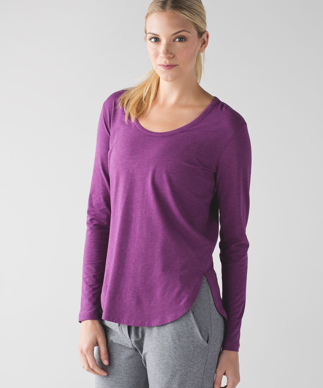 Lululemon Love Scoop Long Sleeve - Heathered Chilled Grape