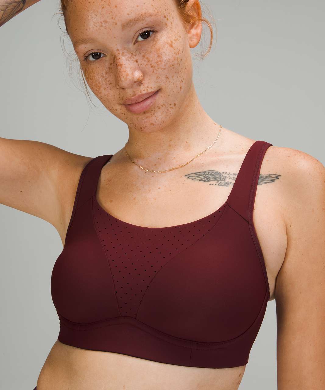 Lululemon Run Times Bra *High Support, B–E Cups - Red Merlot