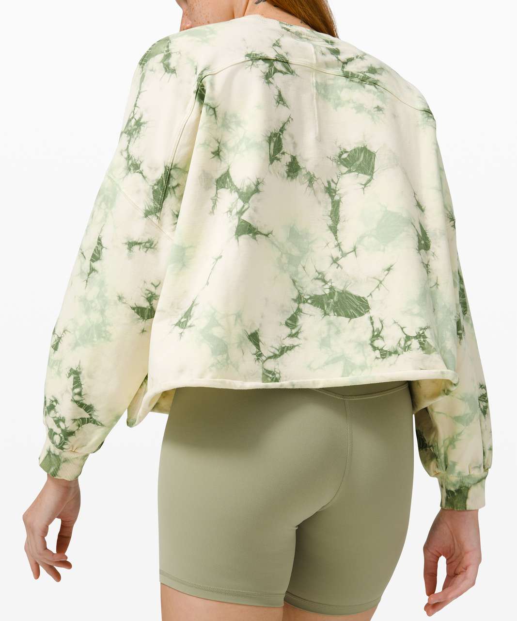 Lululemon LA Oversized Boxy Crew - Camo Wash Willow Green / Army Green