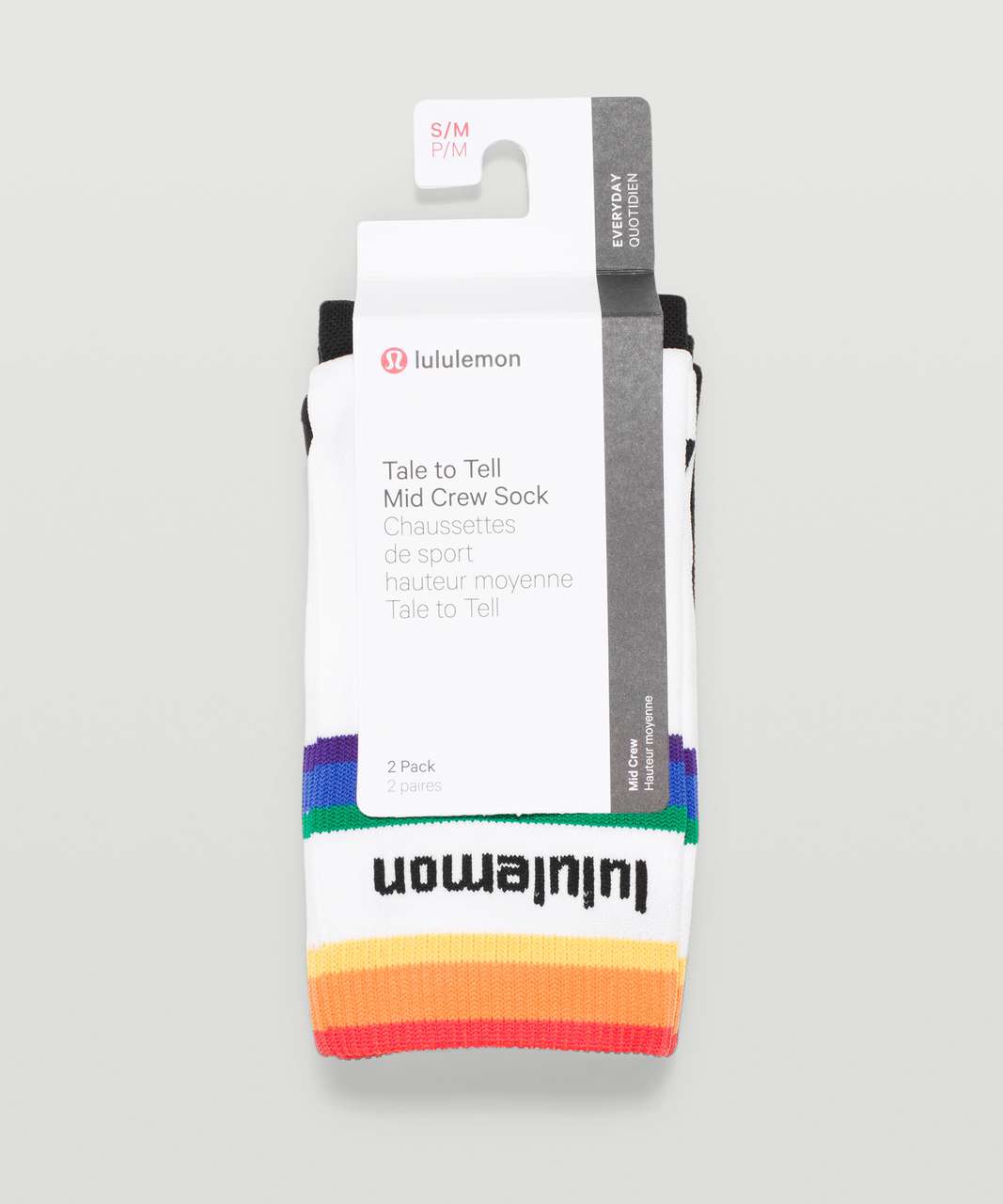 Lululemon Tale To Tell Quarter Sock *2 Pack - Rainbow