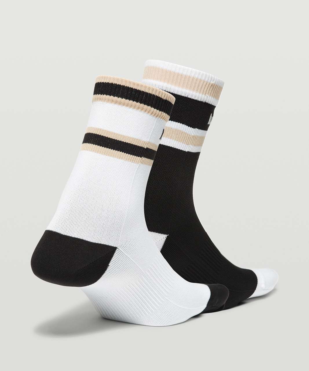 Lululemon Tale To Tell Quarter Sock *2 Pack - Black / White / Cafe Au Lait