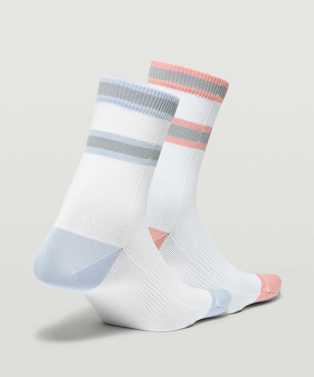 Lululemon Tale To Tell Quarter Sock*2 Pack - White / Pink Puff / Blue Linen