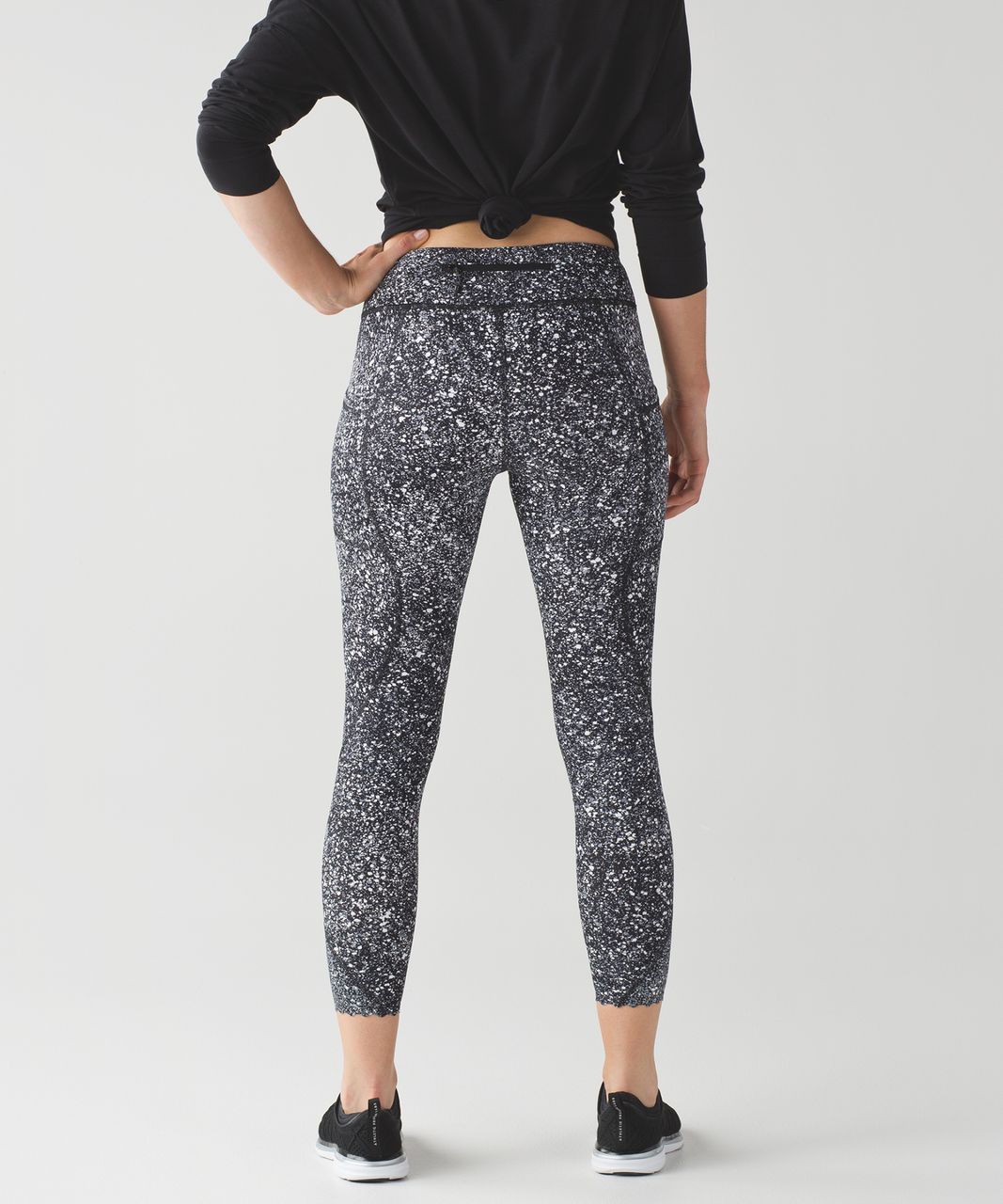 Lululemon Tight Stuff Tight II - Splatter White Black / Black - lulu  fanatics