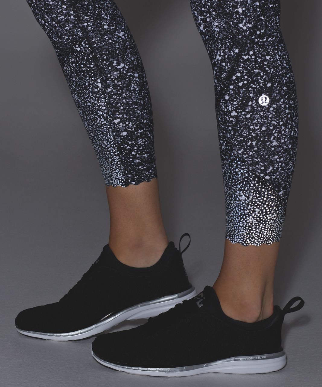 Lululemon Tight Stuff Tight II - Splatter White Black / Black - lulu  fanatics