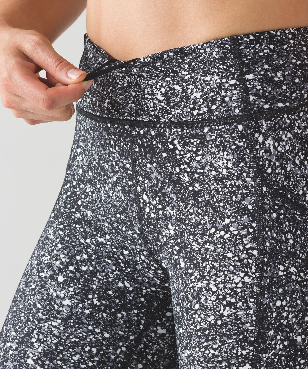 Lululemon Tight Stuff Tight II - Splatter White Black / Black - lulu  fanatics