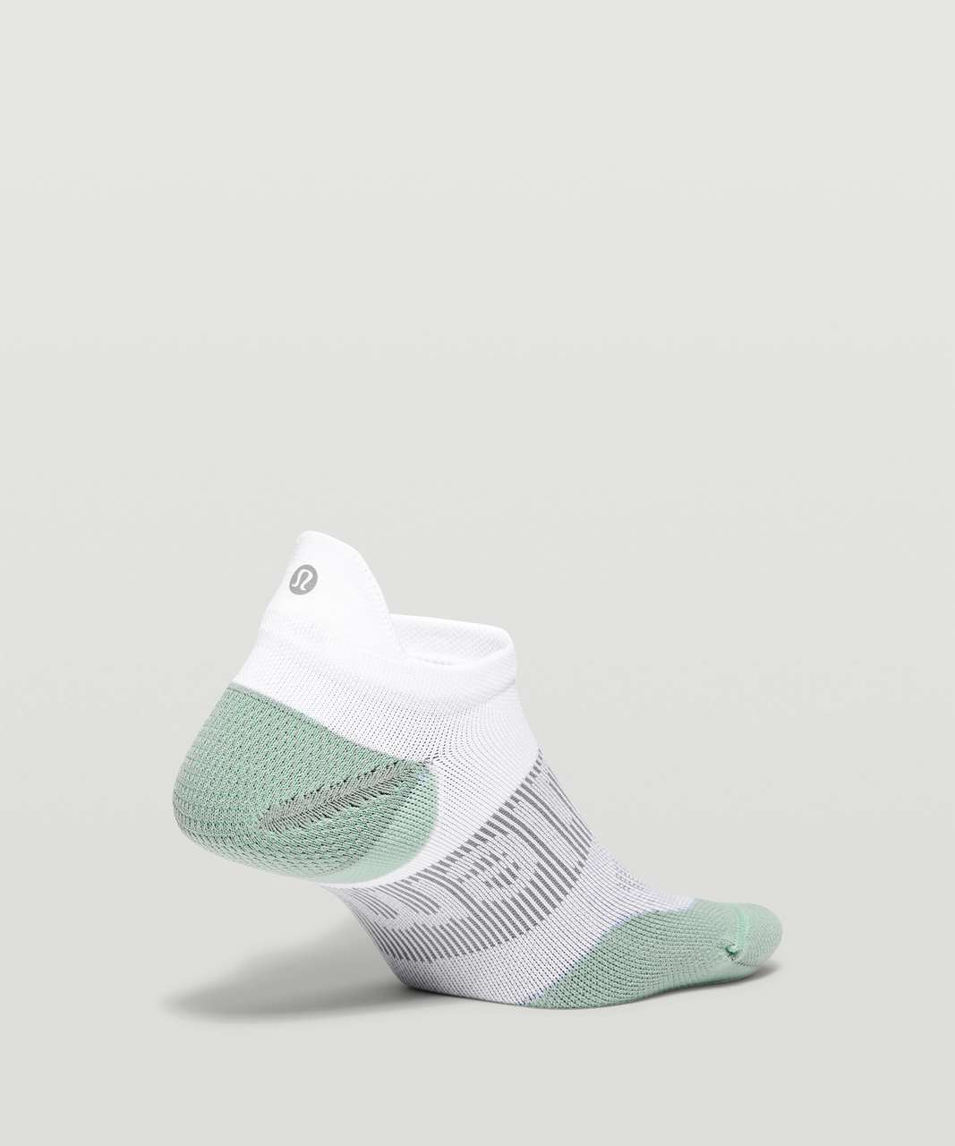 Lululemon Power Stride Tab Sock *Anti-Stink - White / Arctic Green