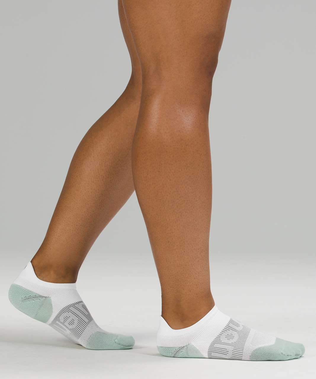 Lululemon Power Stride Tab Sock *Anti-Stink - White / Arctic Green