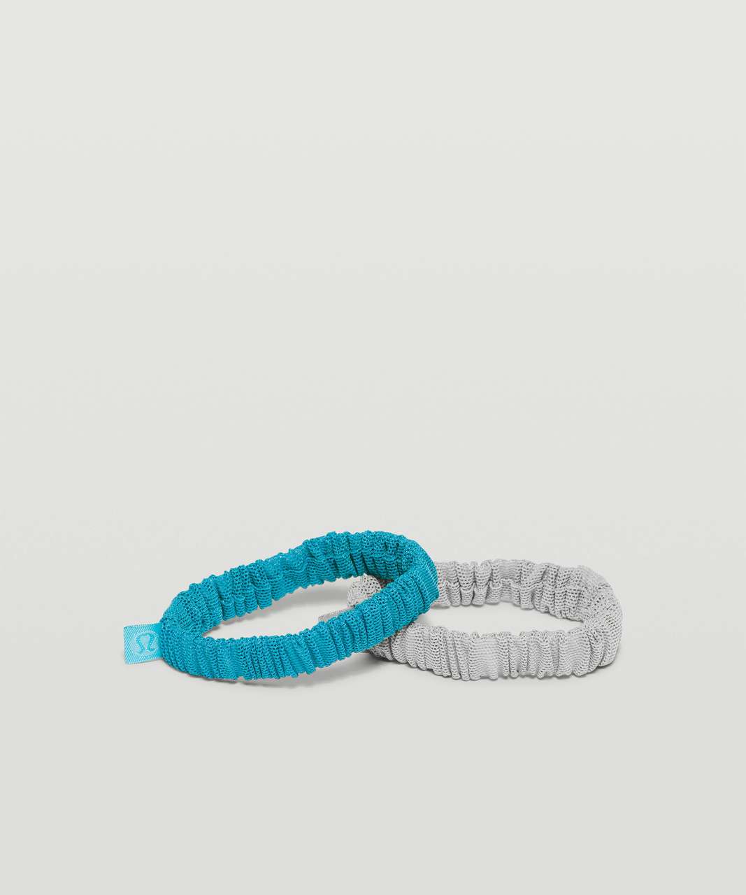 Lululemon Skinny Scrunchie Power Mesh *2 Pack - Hawaiian Blue / Rhino Grey