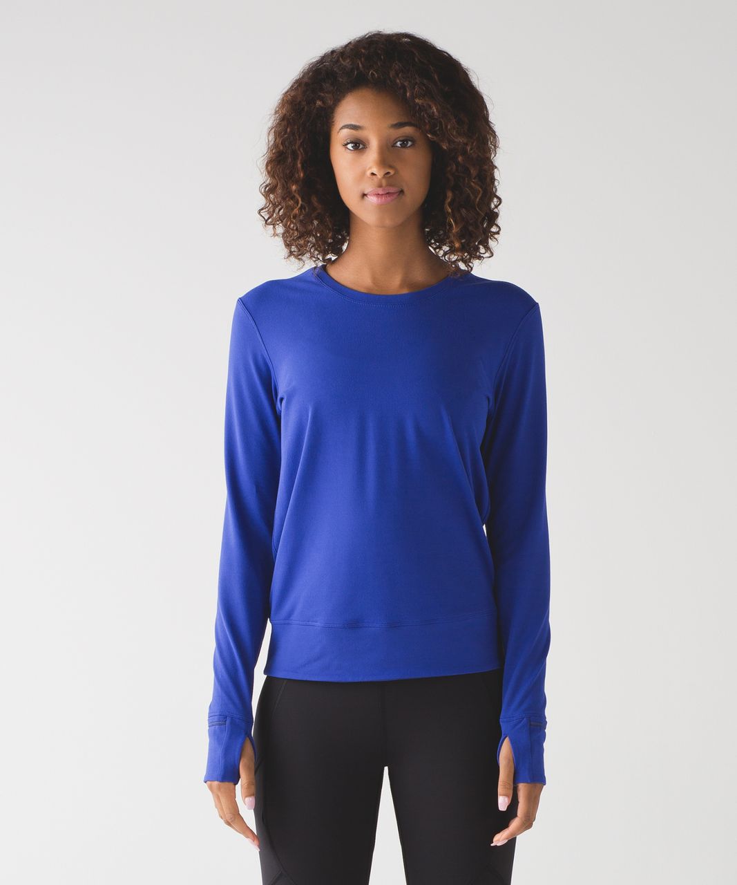 Lululemon Rush Hour Long Sleeve - Sapphire Blue - lulu fanatics