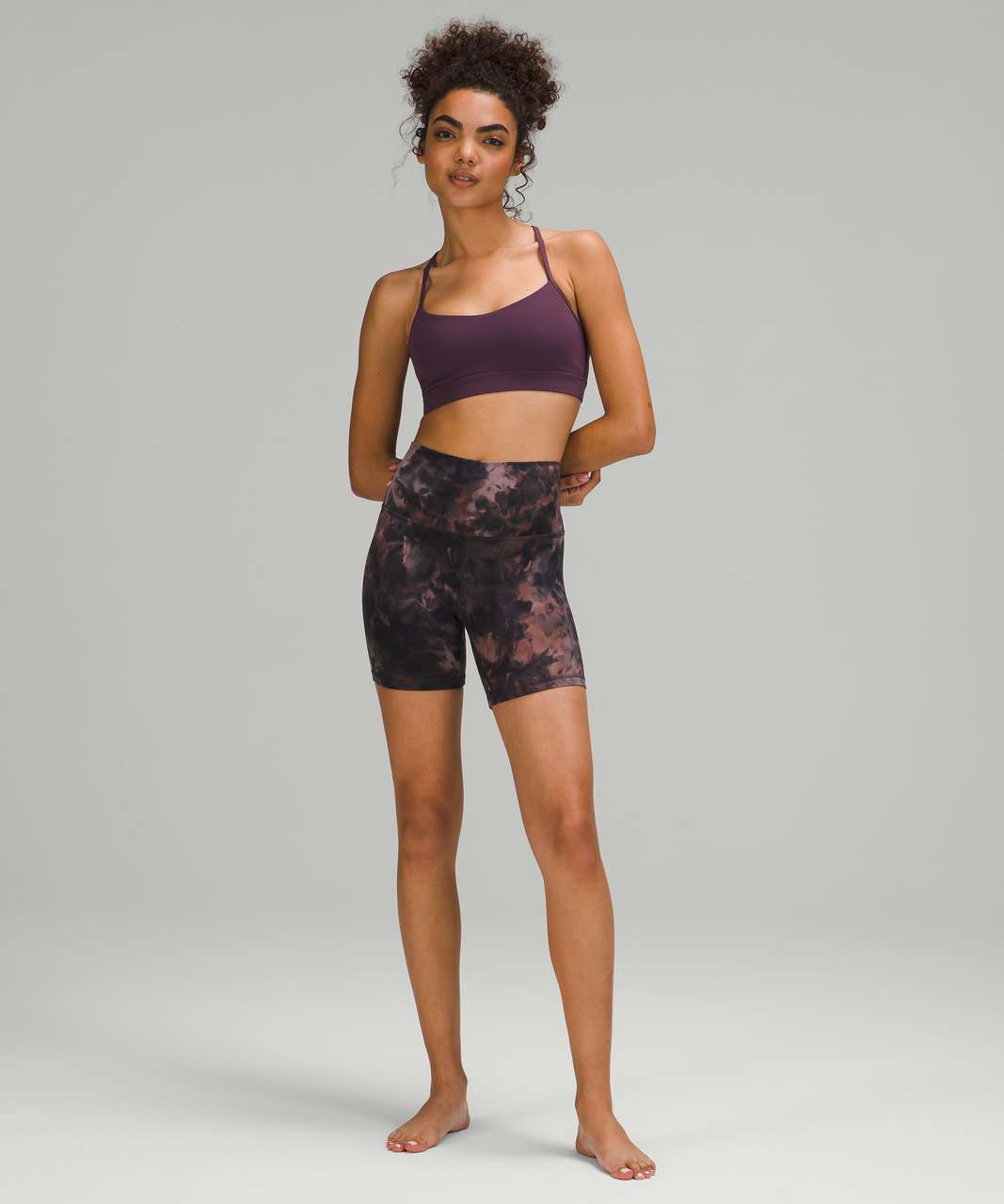 Lululemon Align Short 6" - Diamond Dye Graphite Grey Pink Pastel