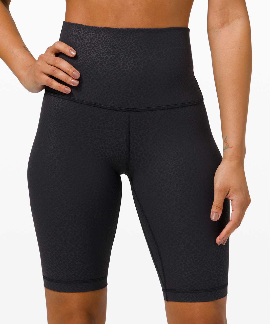 Lululemon Align Super High Rise Short *10" - Formulate Emboss Black