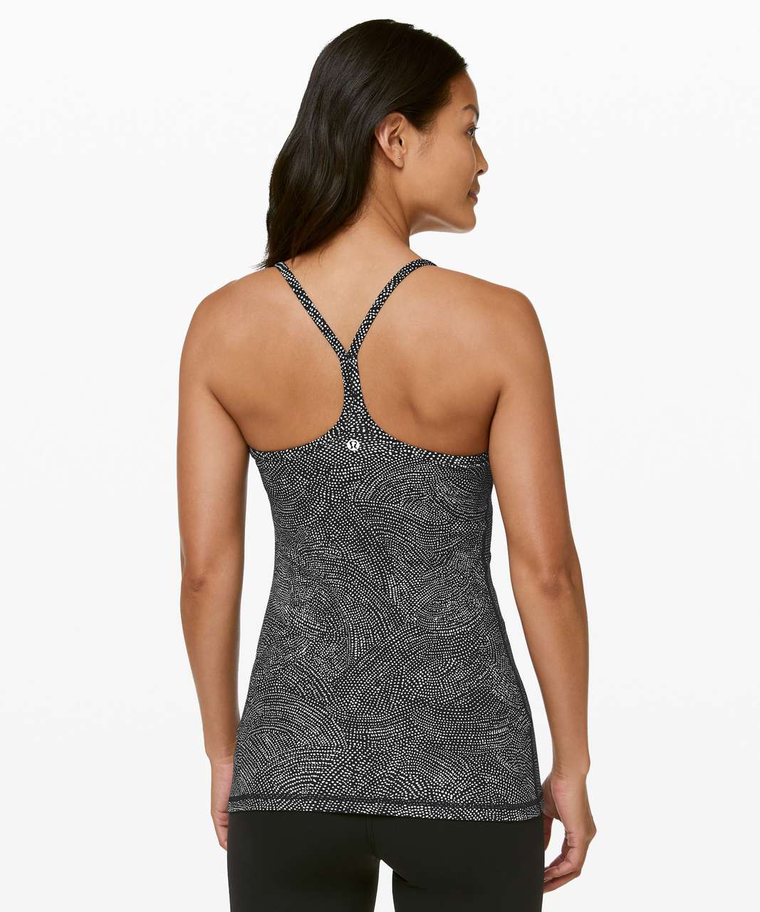 Lululemon Power Y Tank *Luon - Free Spirit Alpine White Black