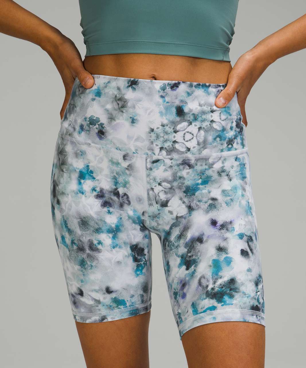 Lululemon Align High-Rise Short & Flow Y Bra Set Kaleidofloral Size 4 6