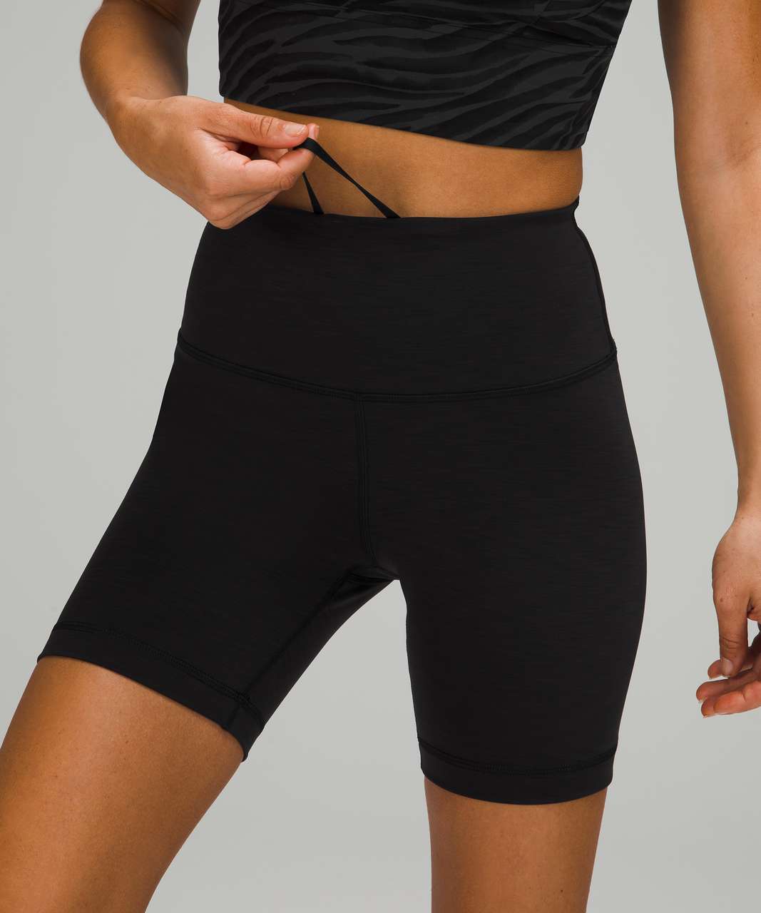 Lululemon Wunder Train High-Rise Short 6" - Heathered Black