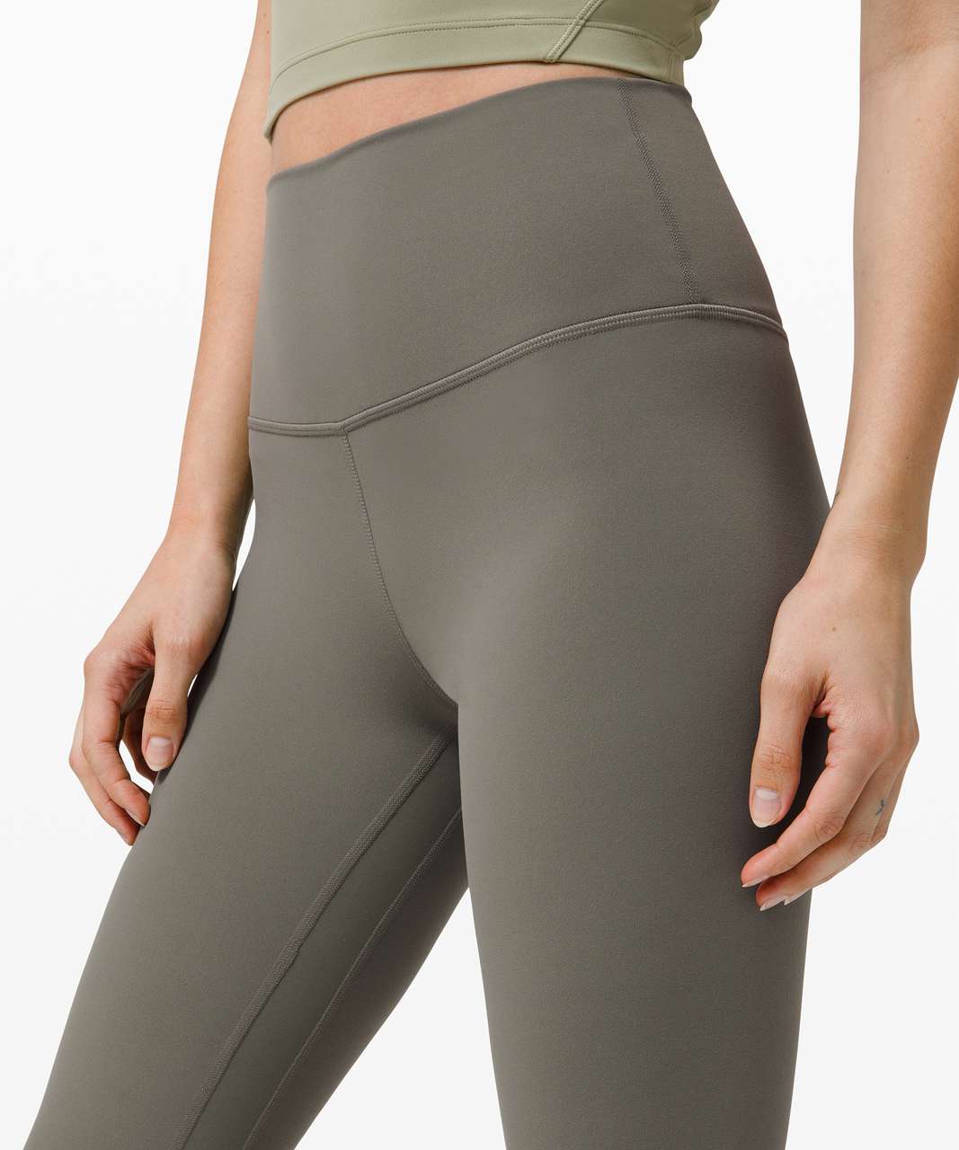 Lululemon Wunder Under luxtreme 25” grey sage Green Size 6