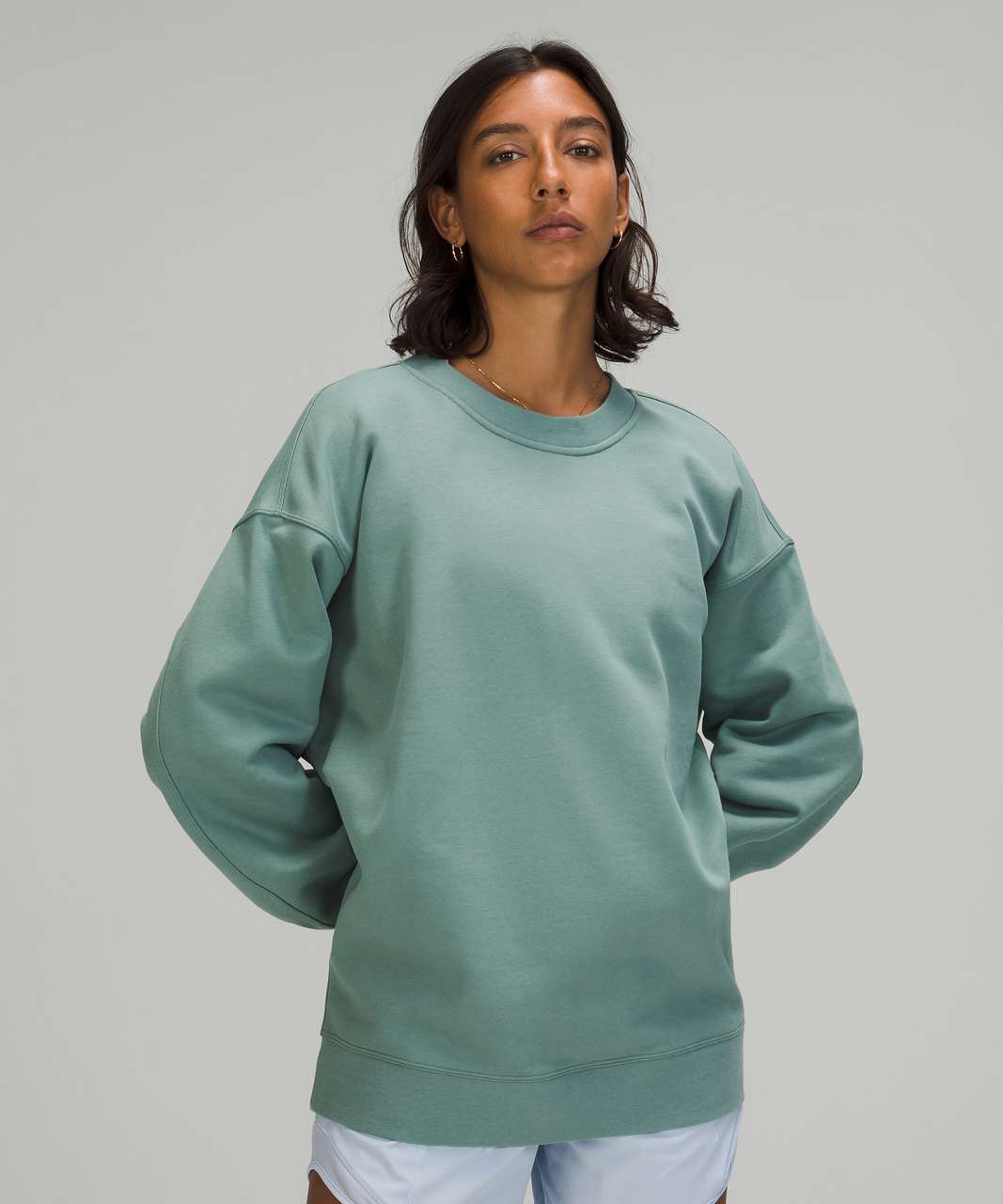 Lululemon Perfectly Oversized Crew *Fleece - Sheer Blue - lulu