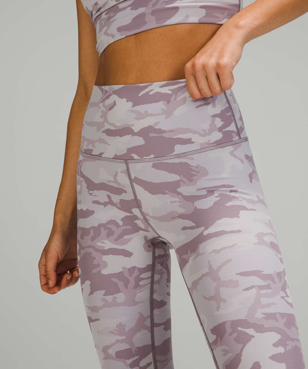 Lululemon Wunder Under Incognito Camo Jacquard Iced Iris Violet 28” Sz 8  NWT