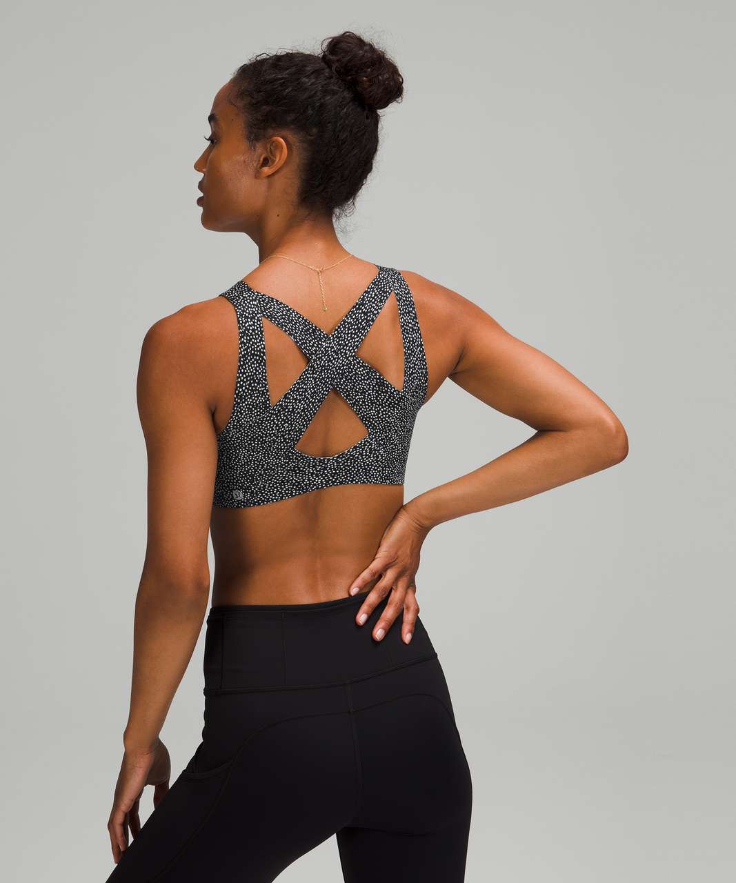 Lululemon Sports Bra Enlite Weave-Back 32DD Black, High Support Running