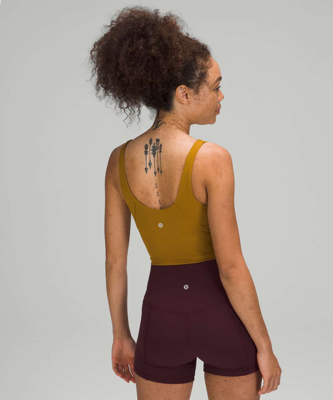 NWT Lululemon Lunar New Year Align Cropped Tank Top Dark Red Gold