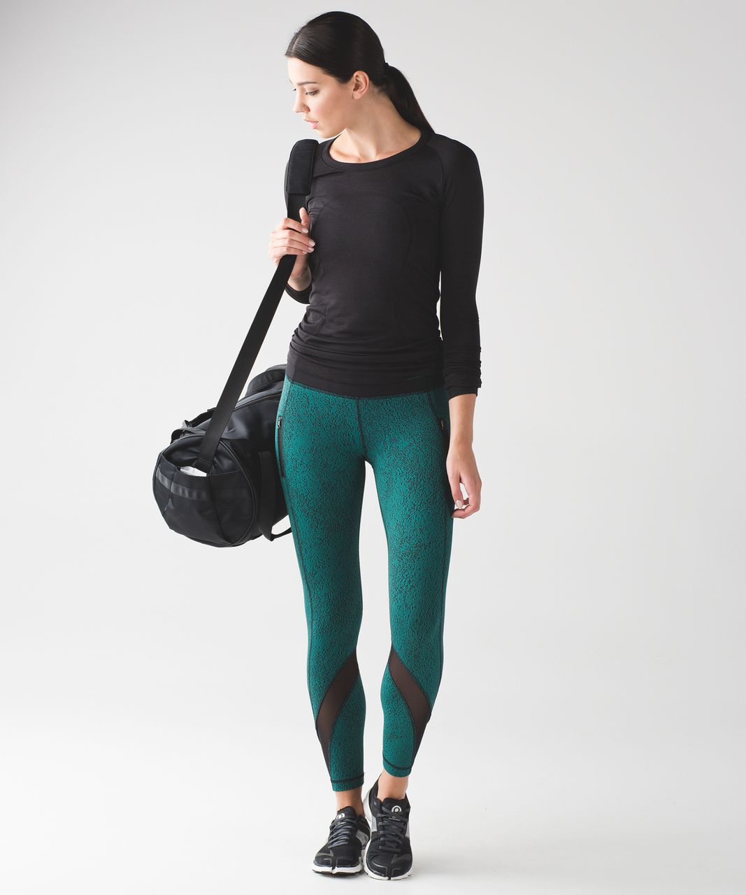 lululemon athletica, Pants & Jumpsuits, Lululemon Inspire Tight Ii  Leggingspower Luxtreme Suited Jacquard Black White