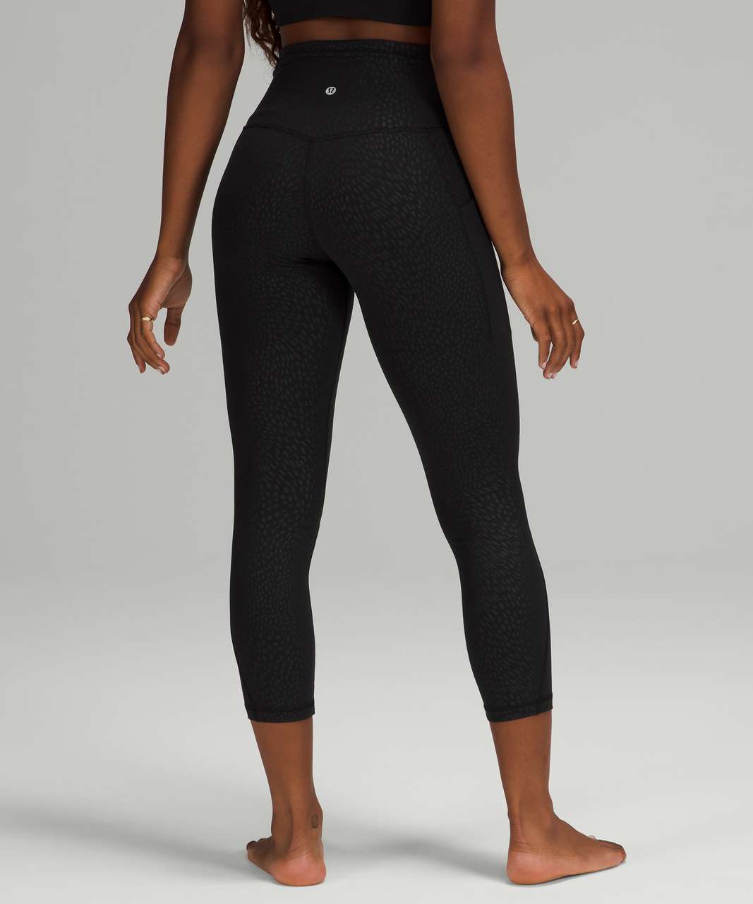 Lululemon Align HR Crop 25” Length Size 2 Gradiate Geo Emboss