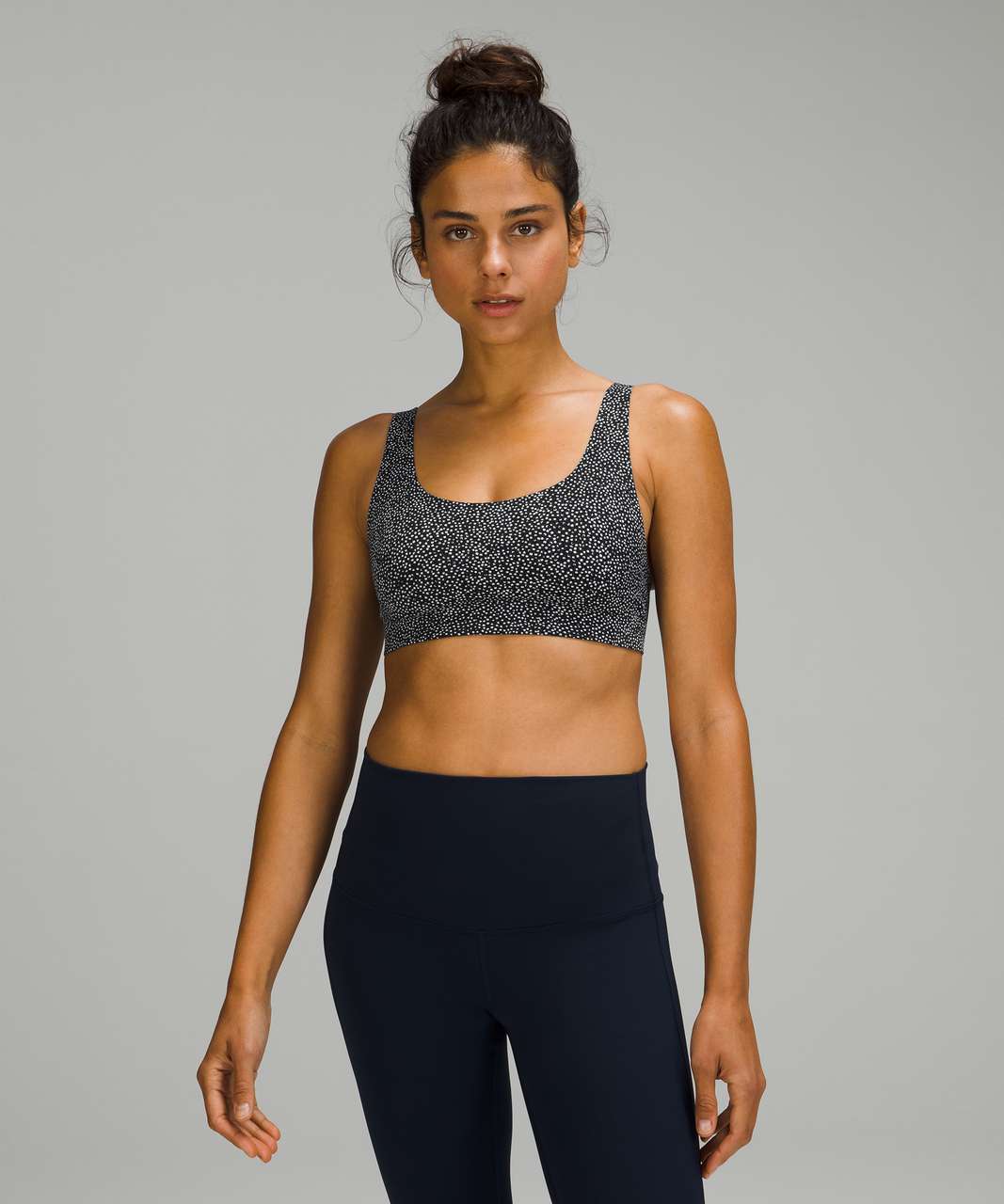 NWT Lululemon In Alignment Racerback Bra Size 4 Black Sports Bra