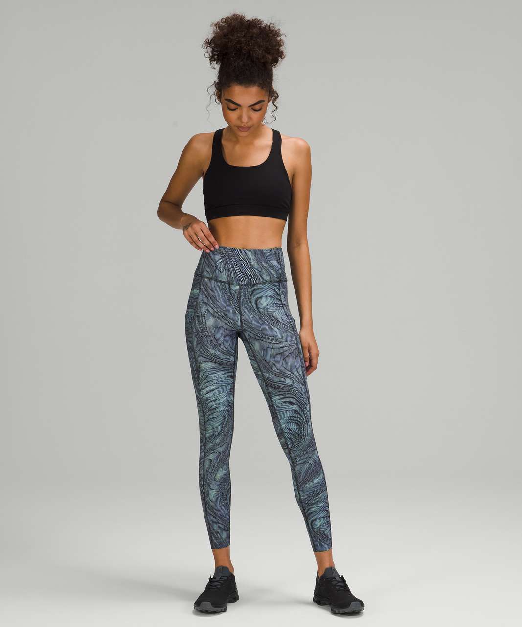 Lululemon Fast and Free Tight 25" *Non-Reflective Nulux - Dimensional Icing Blue Multi