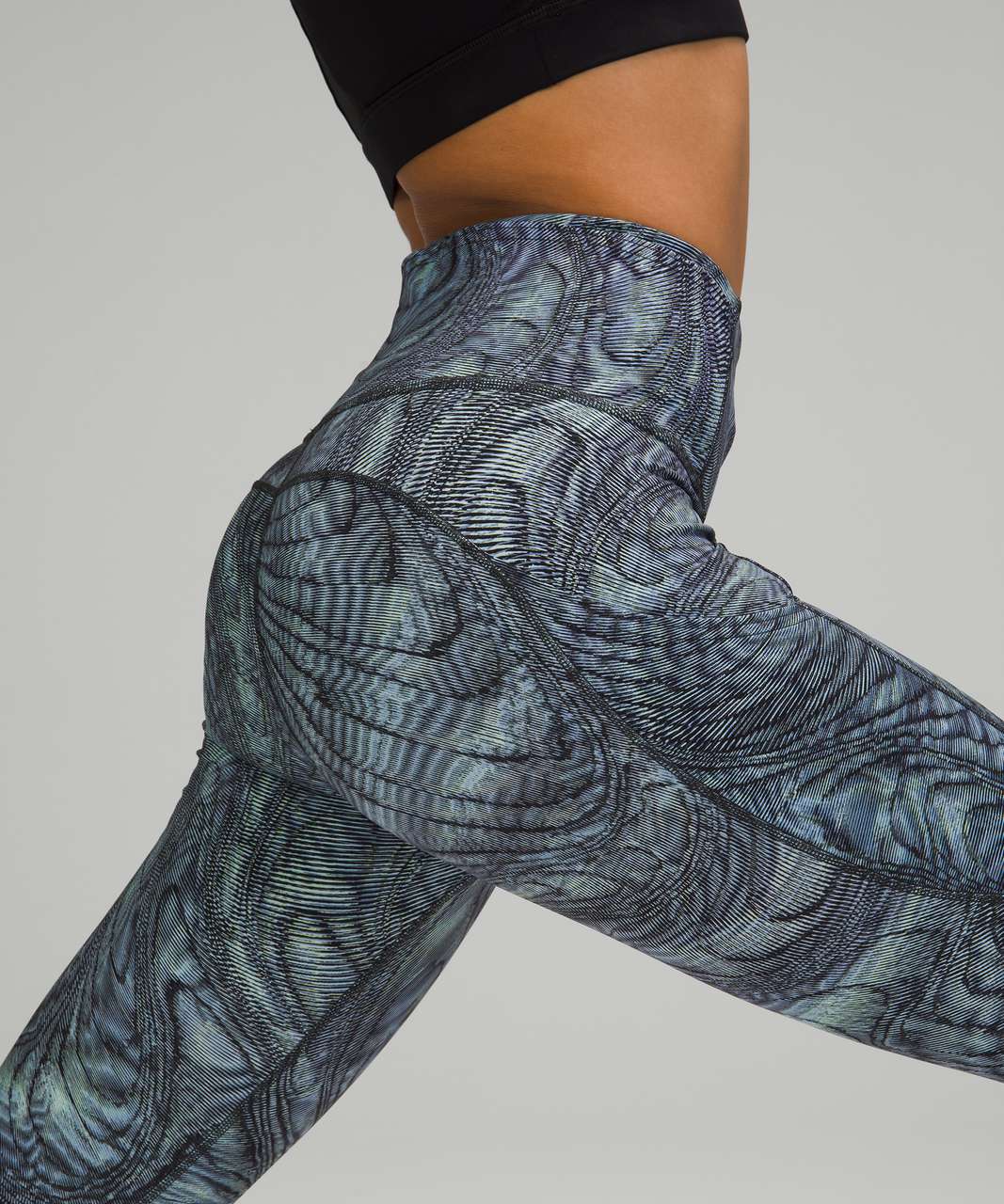 Lululemon Fast and Free Tight 25" *Non-Reflective Nulux - Dimensional Icing Blue Multi