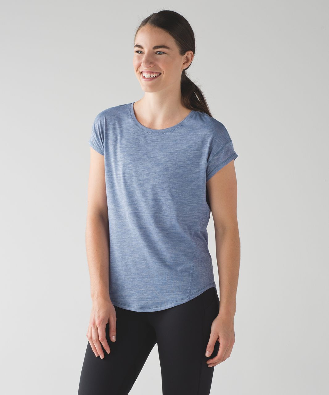 Lululemon Run Around Tee - Heathered Peri Purple