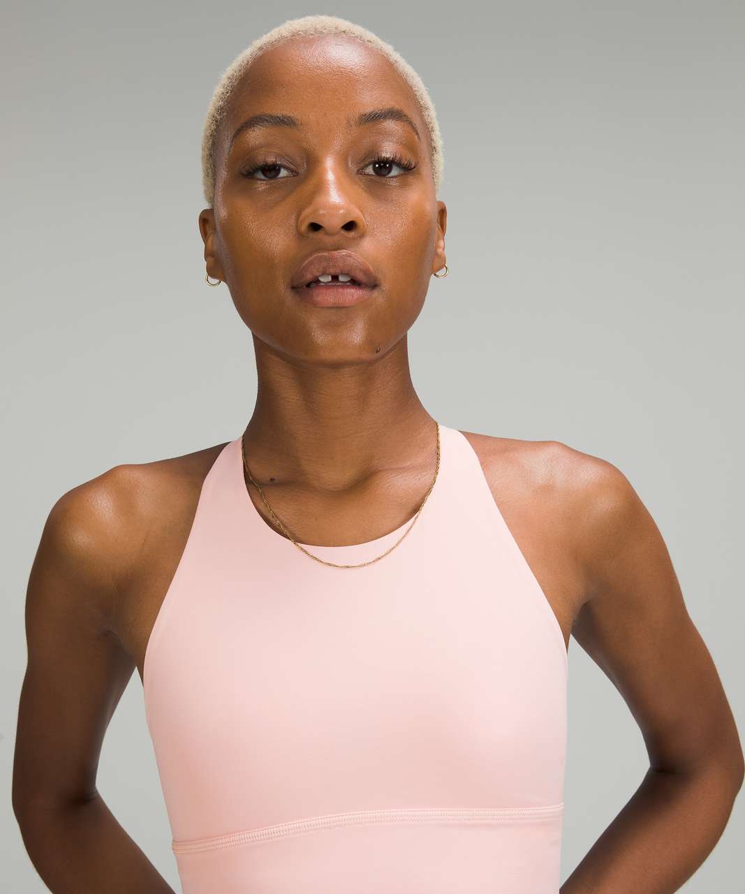 Lululemon Free to Be High-Neck Long-Line Bra - Wild *Light Support, A/B Cups - Pink Mist