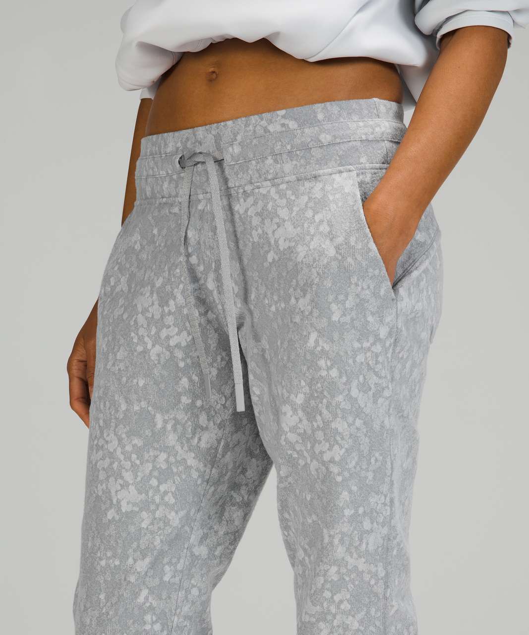 Lululemon pronto para Rulu Jogger Jacquard cinza NWT Tamanho 14 SPZN